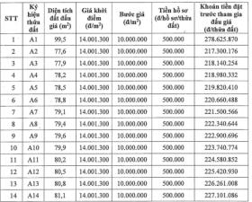 Huyện Đan Phượng chuẩn bị đấu giá 26 lô đất, khởi điểm từ 14 triệu đồng/m2