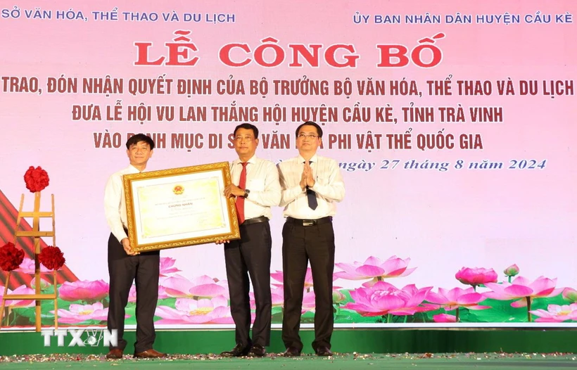  Lễ hội Vu lan Thắng hội huyện Cầu Kè là Di sản Phi vật thể cấp Quốc gia 